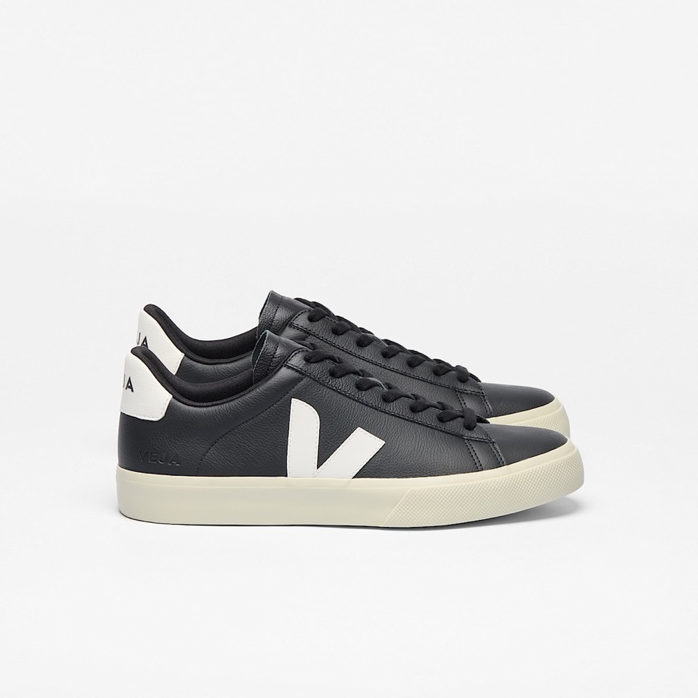 Veja women’s CAMPO LEATHER BLACK WHITE